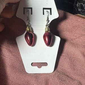 Red Christmas Lights earrings